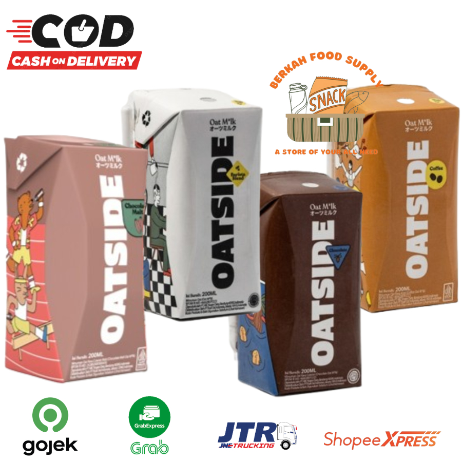 

[ BERKAH ] Oatside Barista Blend 200 ml Milk Chocolate Oat Coffee oat Choco Malt Susu Coklat Putih Original