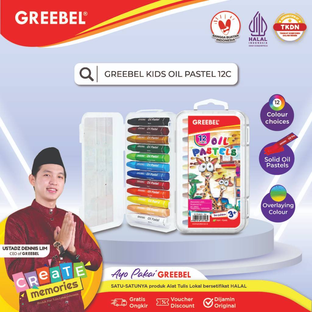 

Crayon Greebel 12 Warna Oil Pastel