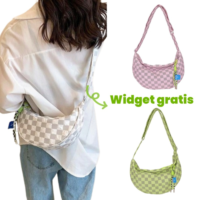 Kisi Sling Bag Tas Selempang Resleting Lucu Aesthetic Wanita Sekolah Kuliah Korean Style