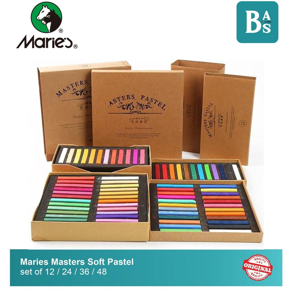 

Maries Masters Soft Pastel set tersedia 4 set warna berbeda 12 24 36 48 Peralatan Melukis Terlaris dari BAS Bali Art Supplies Jaka