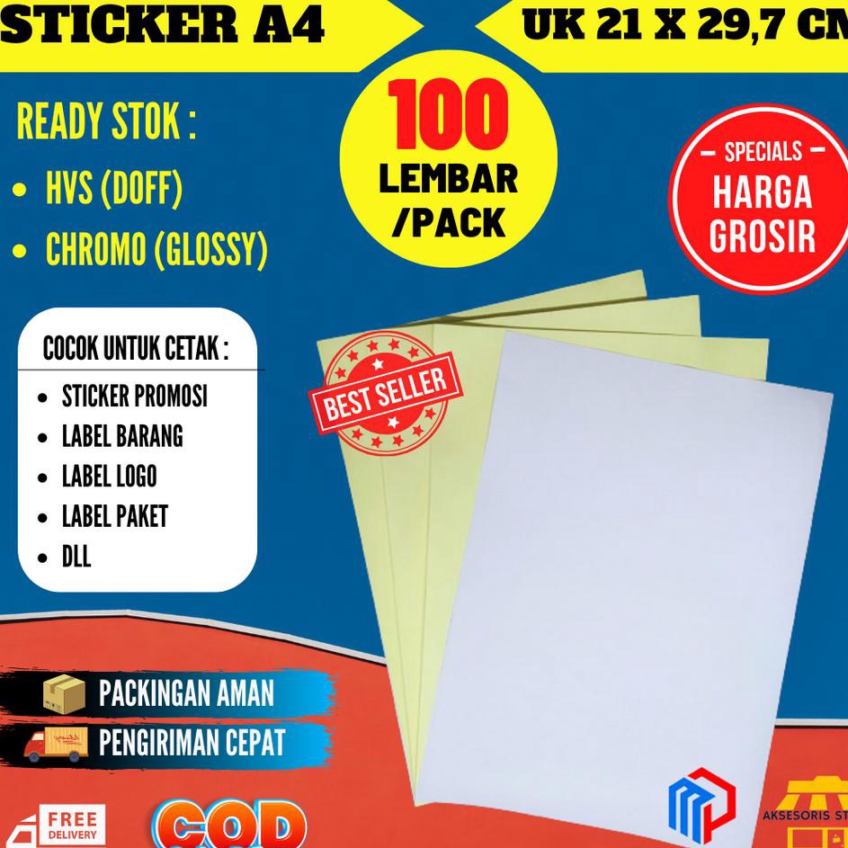 

STIKER LABEL A4 ISI 1 LEMBAR KES STICKER A4