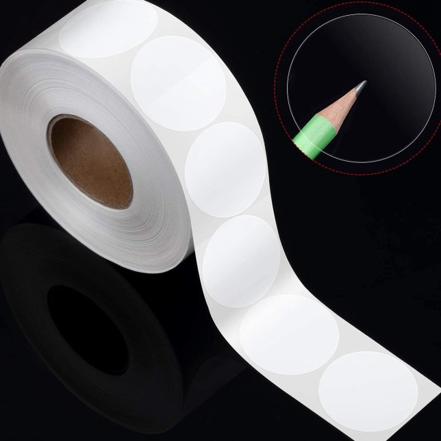 

Label Sticker Bening Transparant Polos Bulat Bundar Stiker Tag Segel Undangan Amplop