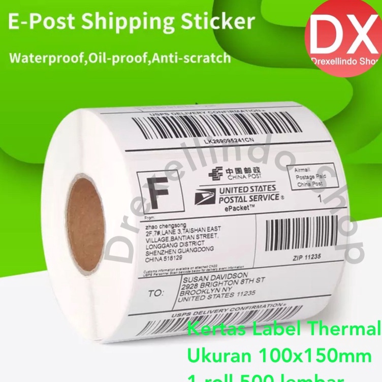 

Kes Thermal Label Barcode Stiker 1x15mm 5 lembar