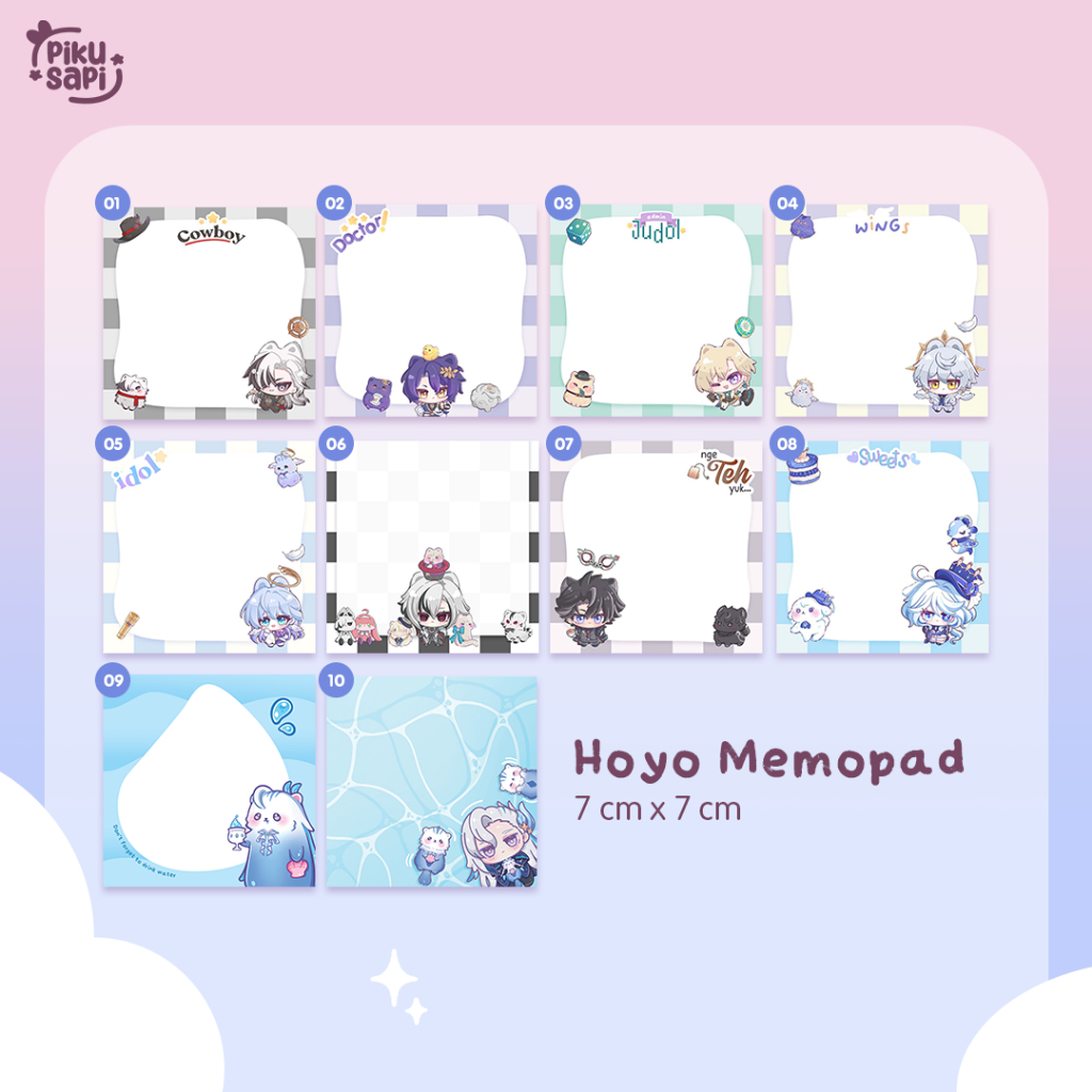 

MEMOPAD GENSHIN IMPACT & HONKAI STAR RAIL