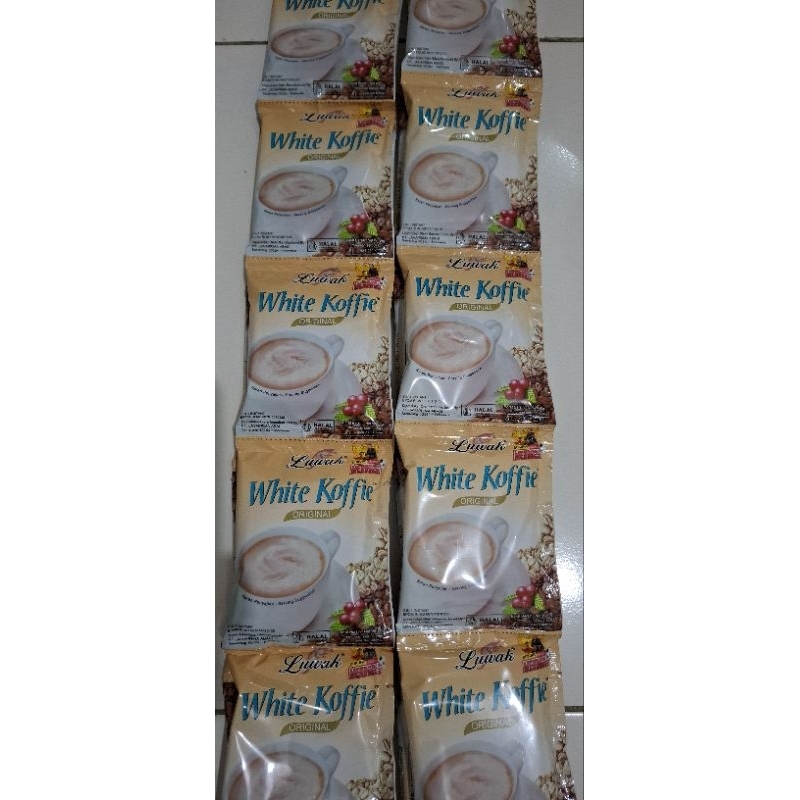 

LUWAK WHITE COFFE original 20g 1 renceng isi 10 sachet