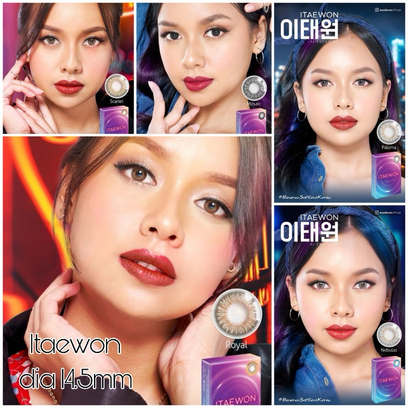 •JEJU• SOFTLEN / SOFTLENS ITAEWON, NAMI, KAWAII, HONGDAE, RUSSIAN VELVET BY EXOTICON DIAMETER 14.5MM