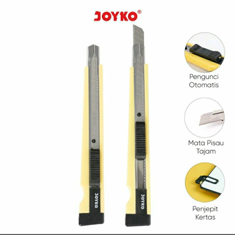 

Cutter JOYKO A-300 Kecil / Pisau Pemotong Kertas Serbaguna / Kater Kecil