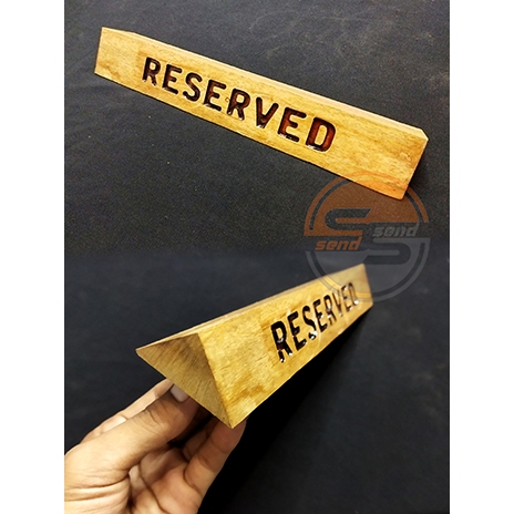

Papan tanda meja reserved / Sign Board dari Kayu Papan Meja Reservasi