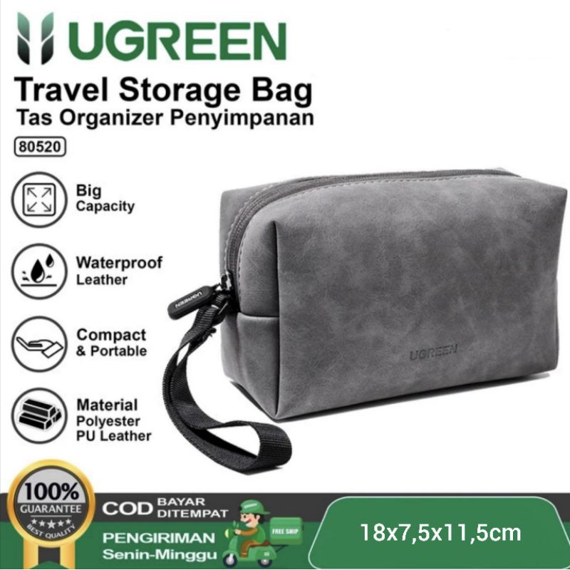 UGREEN Gadget Bag Clutch Pria. Cometic Bag Gadget Clutch, Tas Gadget, Tas Pria