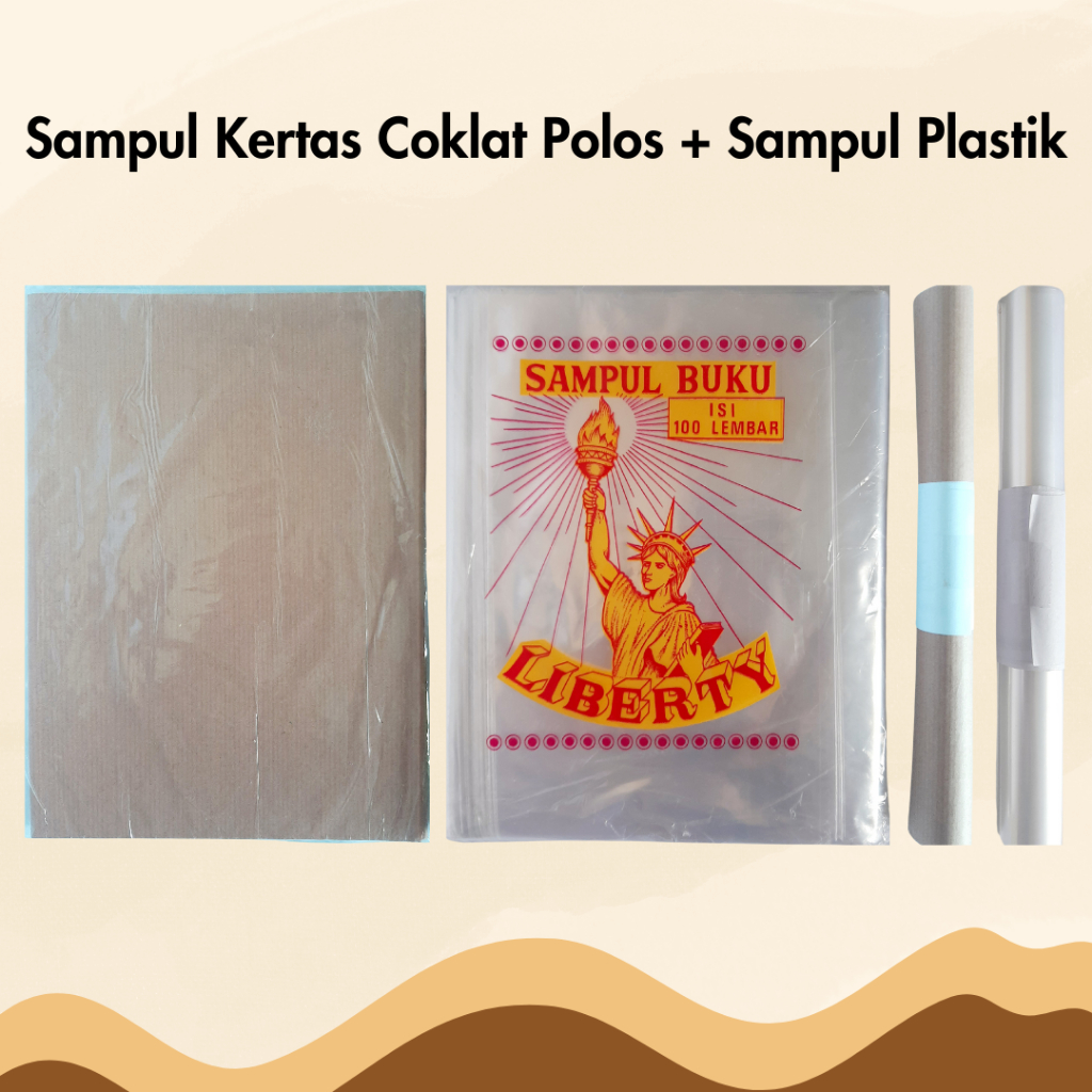 

Sampul Kertas Coklat Polos Isi 10 Lembar dan Sampul Plastik Buku Tulis Isi 10 Lembar Samak