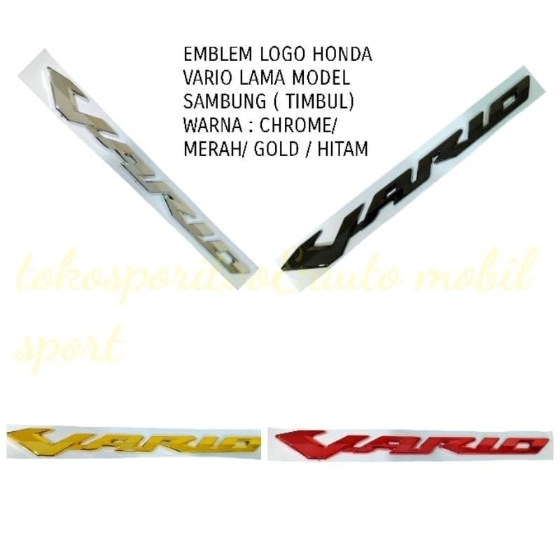 EMBLEM LOGO TULISAN MOTOR HONDA VARIO 125 150 MODEL TIMBUL