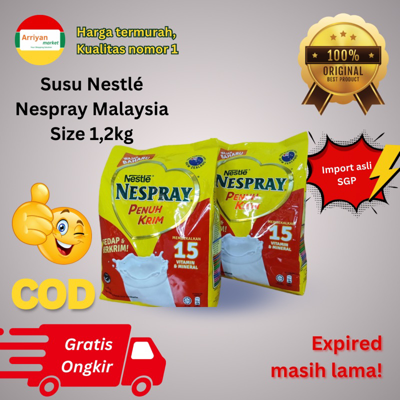 

Susu Nespray Nestle full krim cream 1.2kg Imprt Mly