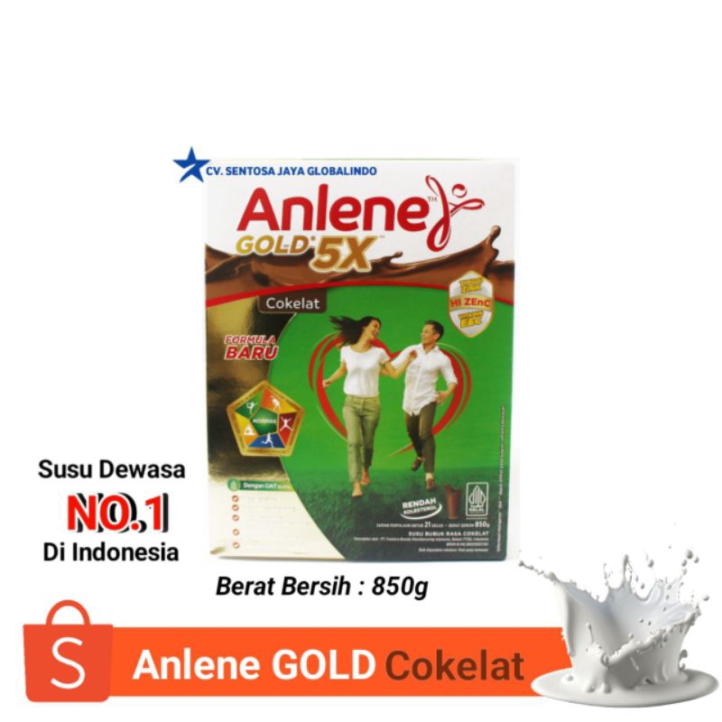 

Anlene Gold 5x Susu Bubuk Hi-Calcium Cokelat 850G