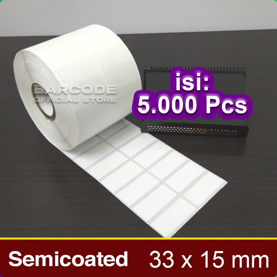 

Label Barcode 33 x 15 mm 33x15 mm 33x15mm 2 Line Kes Sticker Label Semicoated Isi 5