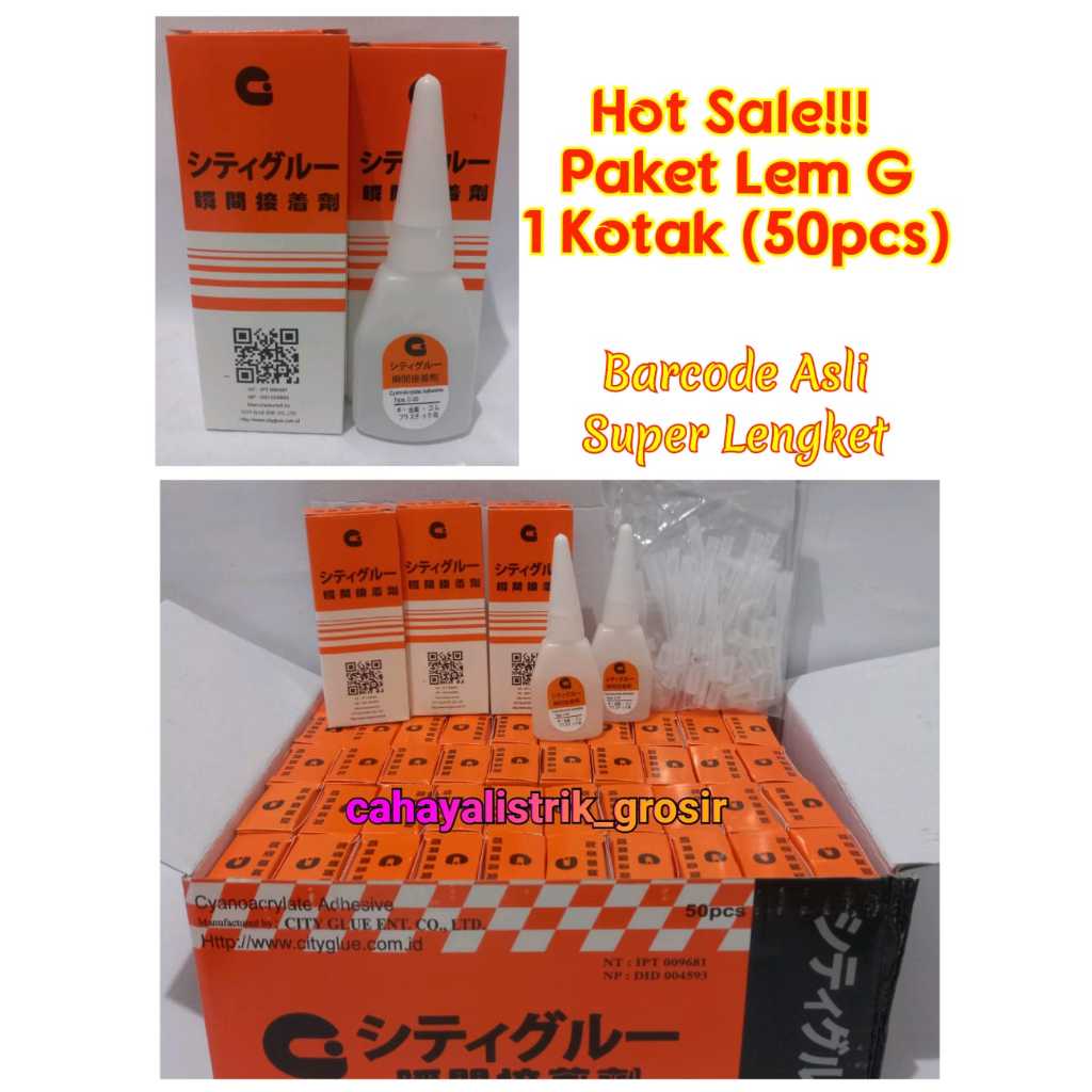 

PROMO PAKET GROSIR TERMURAH!!! LEM G BARCODE LEM Korea/Lem G Barcode PROMO Murah 1 Kotak (50pcs)/Lem G Serbaguna/Lem G Super Lengket