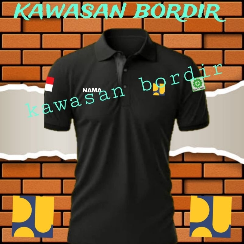 Terbaru polo shirt pupr baju pupr kaos pupr seragam pupr full bordir..