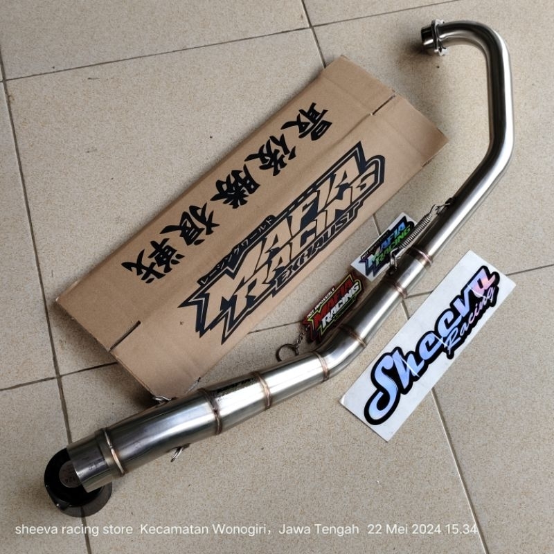 HEADER LEHER KNALPOT MX NEW MX OLD 135 HEADER MAFIA ORIGINAL OJMX NJMX BISA STEP STD DEPAN 50MM