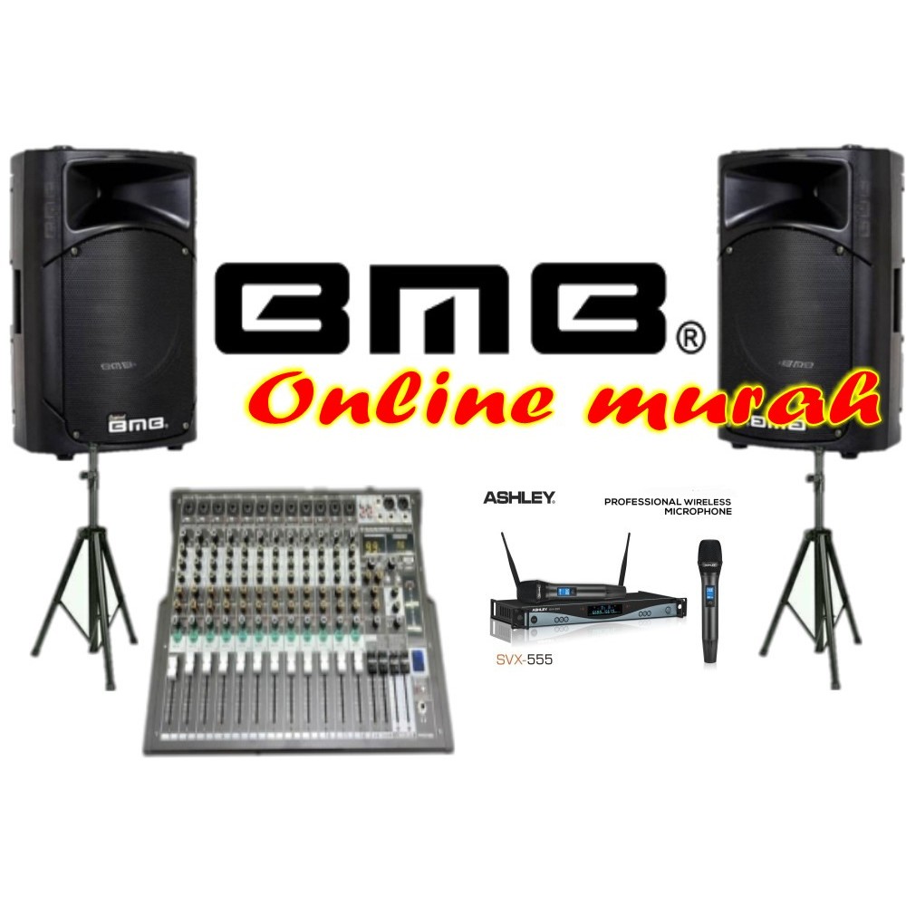 paket live music sound system bmb 15 inch svx555 profx12
