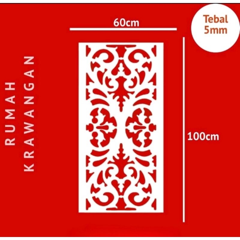krawangan pvc board/foam board uk 60x100cm tebal 5mm - RM104