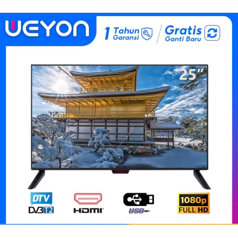 FLASH SALE!! WEYON LED TV DIGITAL 27/25/24/22/21 INCH, SUPPORT HDMI, VGA, AV, USB, BISA UTK PC, CCTV