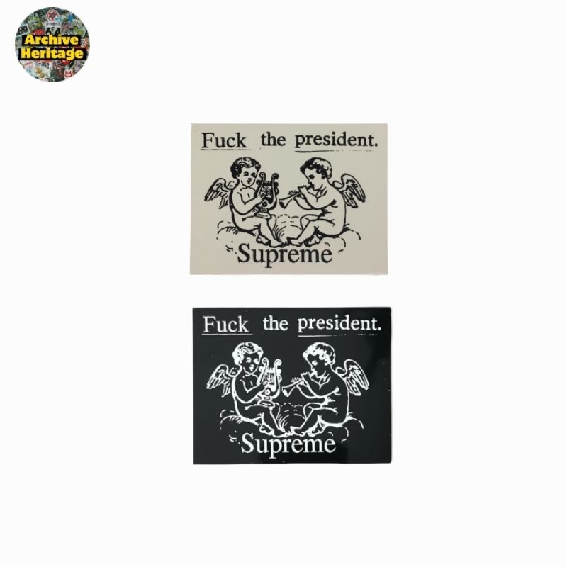 

sticker Supreme F*ck The President graphic art clothing brand streetwear stiker hypebeast