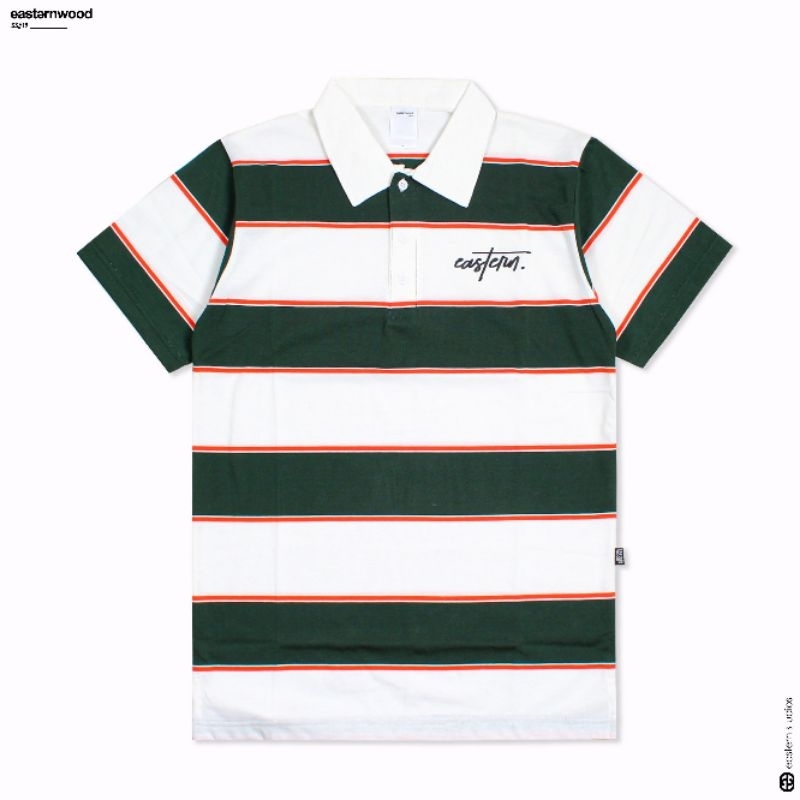 Easternwood Rugby Shirt  Lengan pendek Reguler  Polo Shirt Polo Lengan Pendek Stripes