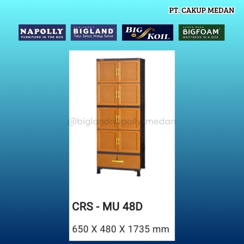 Lemari Pakaian Plastik Napolly 2 Pintu CRS-MU 48 D