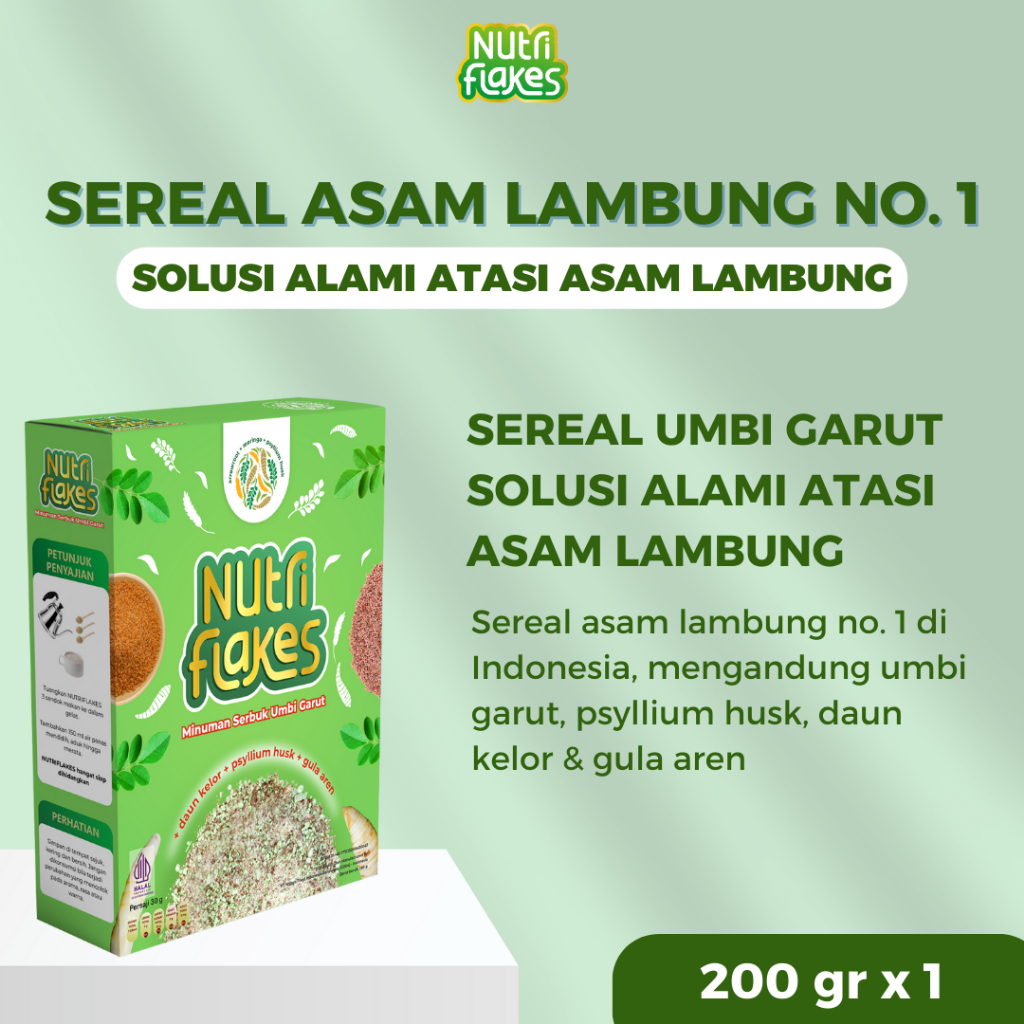 

Nutriflakes Sereal Asam Lambung Original 1 Box