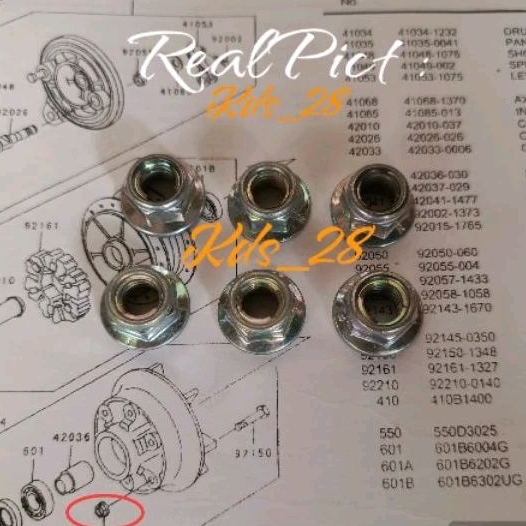 MUR GEAR GIR NUT LOCK KAWASAKI NINJA R RR KAZE SATUAN