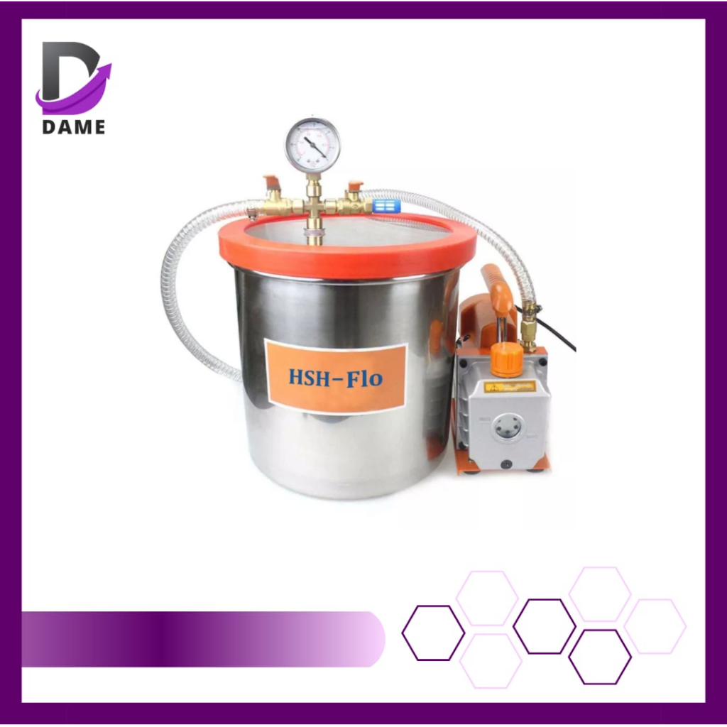 3 Galon Ruang Vakum Kit dengan 3/2. 5 CFM 1 Stage Vacuum Pump AC HVAC