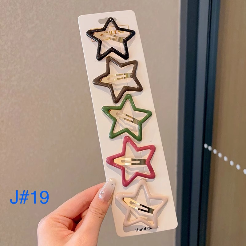 jepit rambut bintang material glossy  isi 5