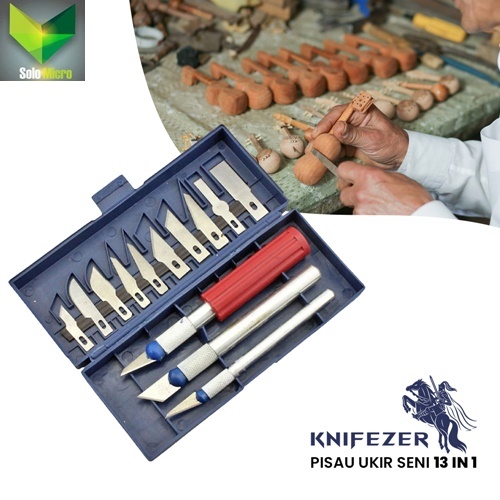 

Set Pisau Ukir Seni 13 in 1 Crafting Knife 3 Handle