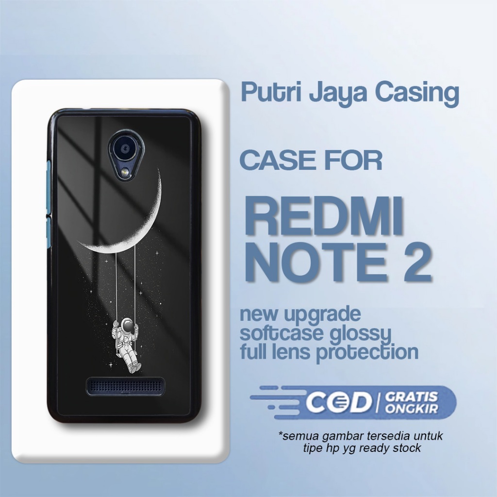 Case Redmi Note 2 Terbaru - Redmi Note 2  - Motif Astronot Baru Cute - Hardcase Premium Glossy - Sof