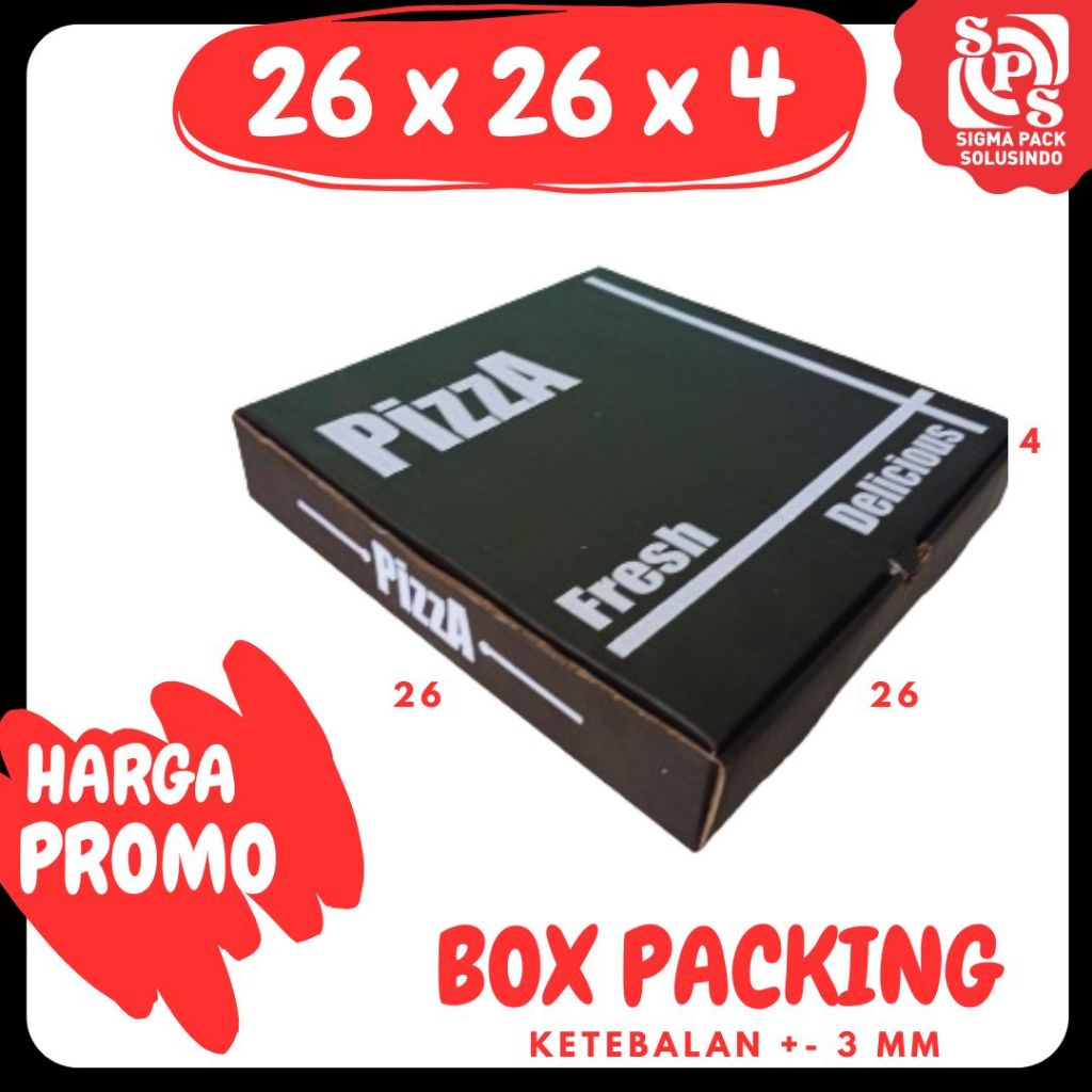 

Dus Pizza 26x26x4 Kardus Hampers Kotak Kemasan Box Souvenir Karton