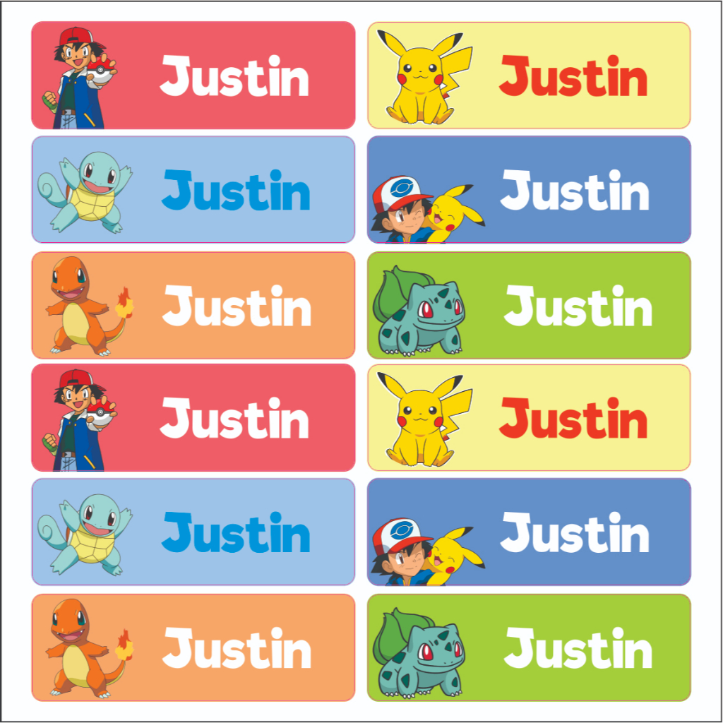 

Label Nama Vynil Pokemon Tahan Air