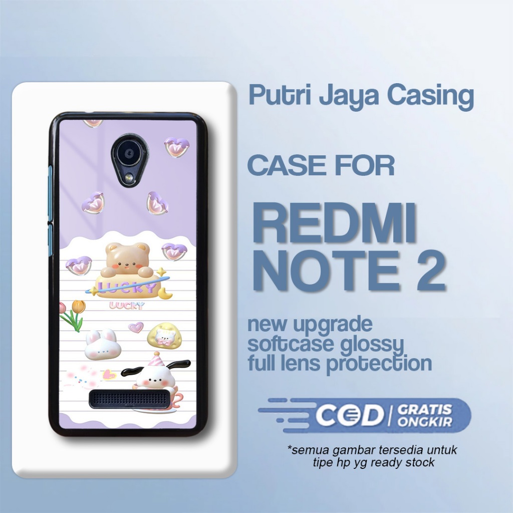Case Redmi Note 2 Terbaru - Redmi Note 2  - Motif Cute 08 Baru Cute - Hardcase Premium Glossy - Soft