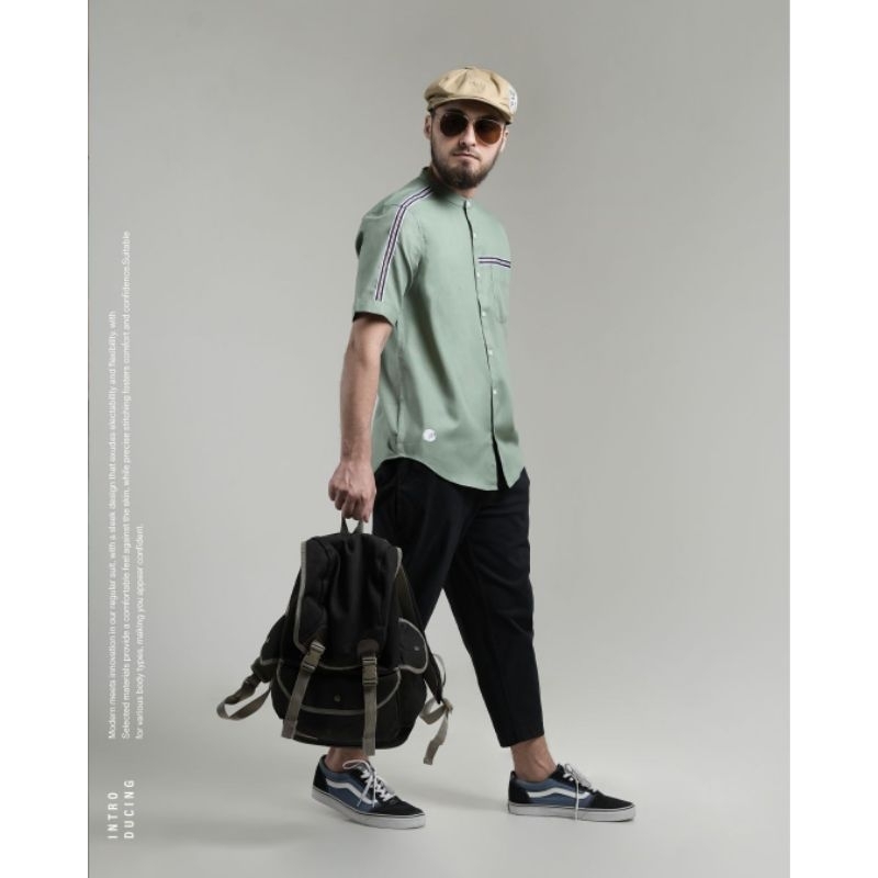 SAMASE Kemko Casual Lengan pendek Muslim Pria R098P