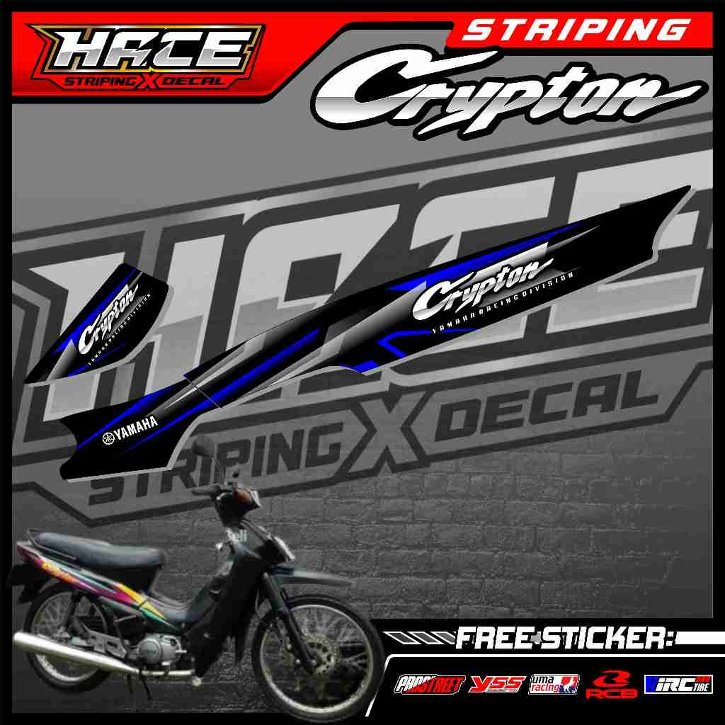 553 STRIPING STICKER YAMAHA CRYPTON - STRIPING STICKER YAMAHA CRYPTON SIMPE GRAFIK