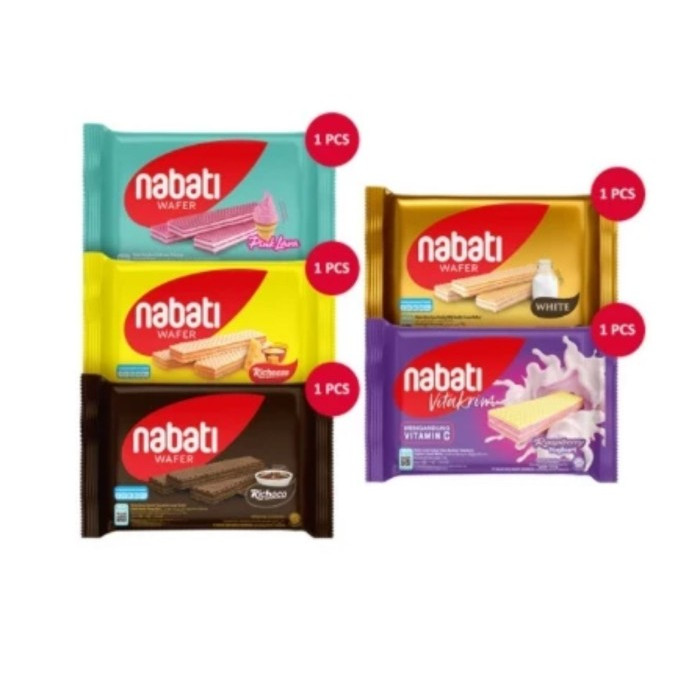 

Nabati Wafer Keju Coklat Raspberry white 43 g