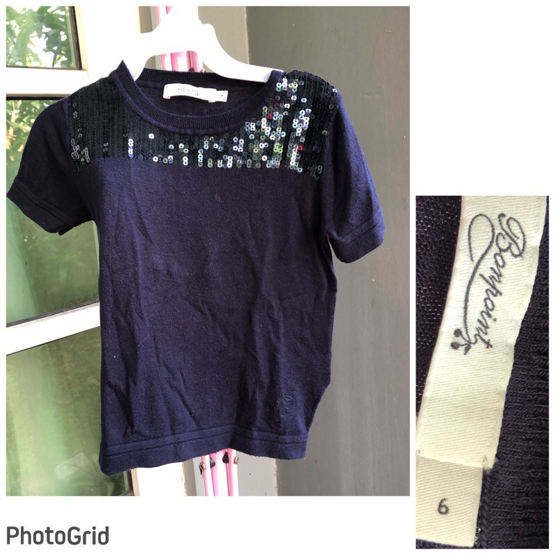 atasan rajut anak bonpoint Sequins sz 6