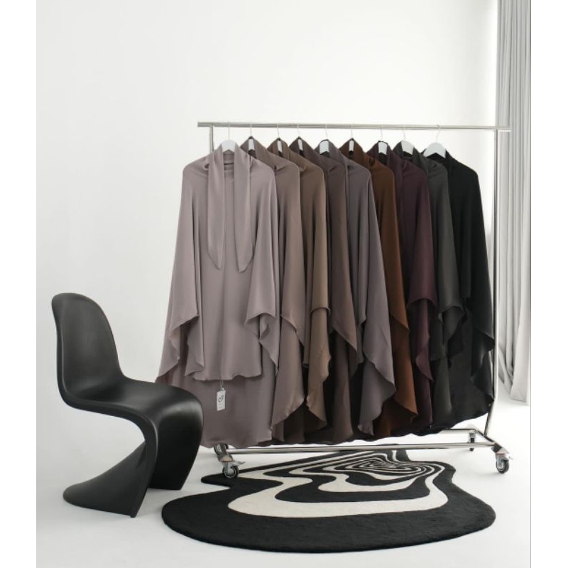 Khimar Bandana Barkha Vintage Khaki Long Caramel Long