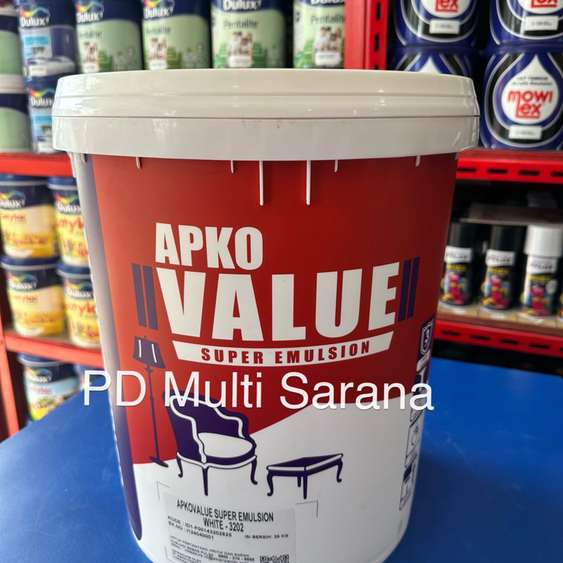 ASIAN PAINT APKO VALUE CAT INTERIOR PUTIH 25 KG
