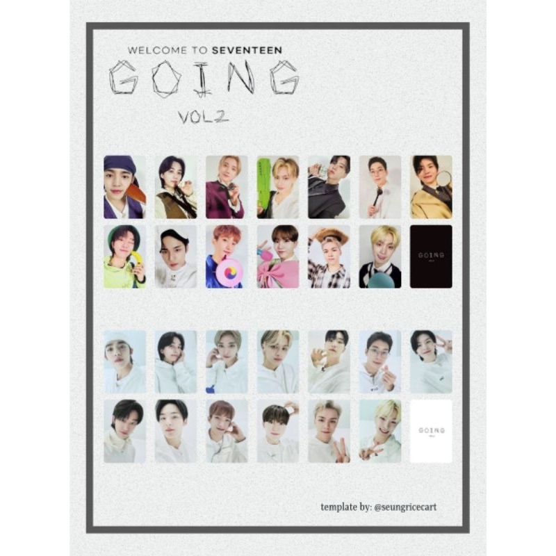 seventeen gomagz going magazine 2 photocard white black jeonghan joshua bundle
