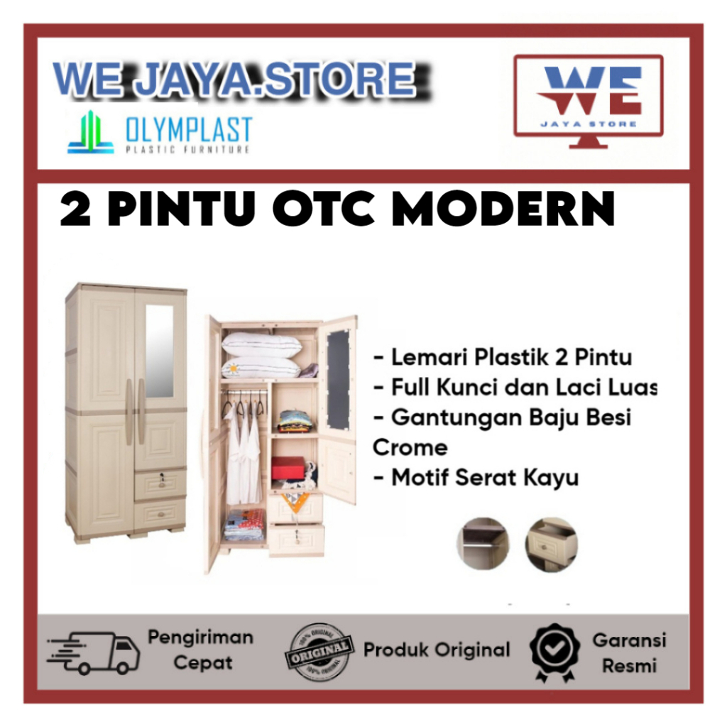 LEMARI PLASTIK OLYMPLAST 2 PINTU OTC MODERN