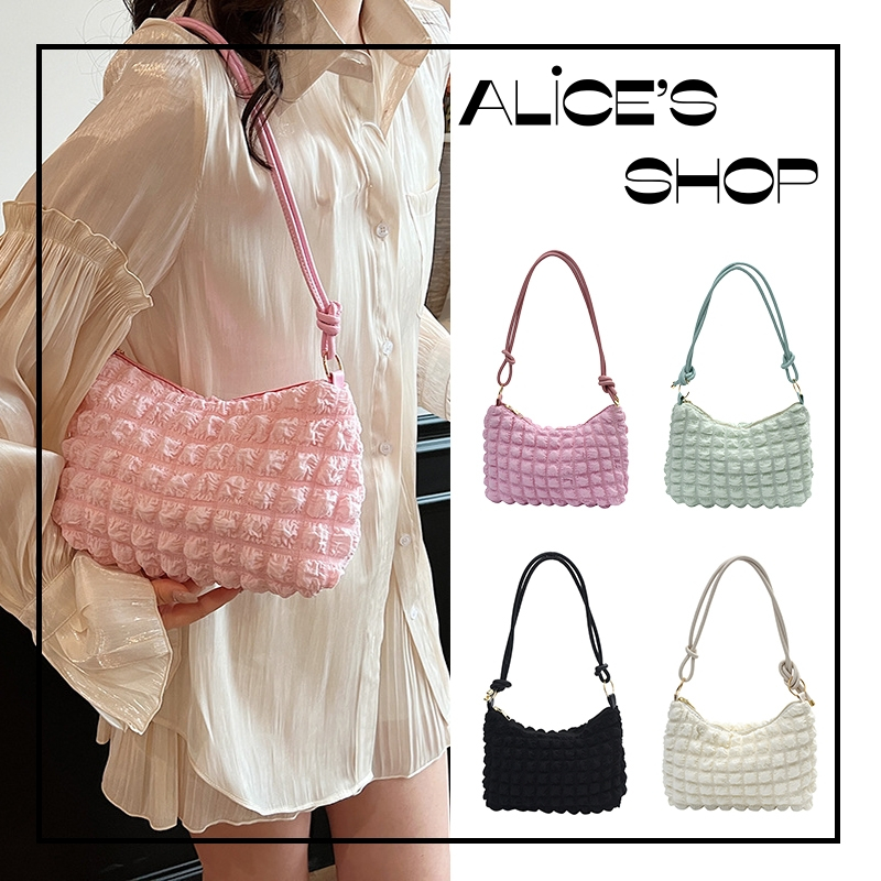 【Ready】Tas selempang wanita import fashion tas bahu wanita Tas Ketiak Simple Elegan Temperamen Unik 