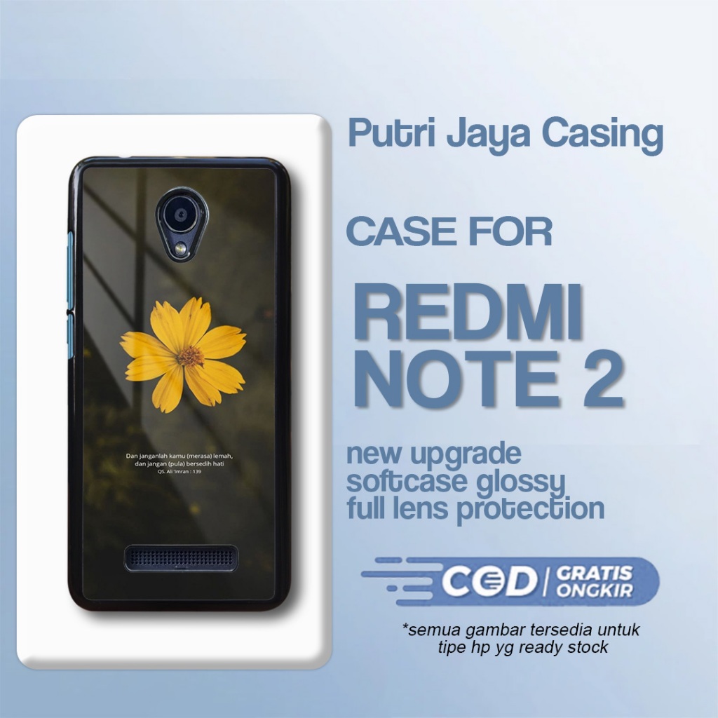 Case Redmi Note 2 Terbaru - Redmi Note 2  - Motif Quotes Baru Cute - Hardcase Premium Glossy - Softc