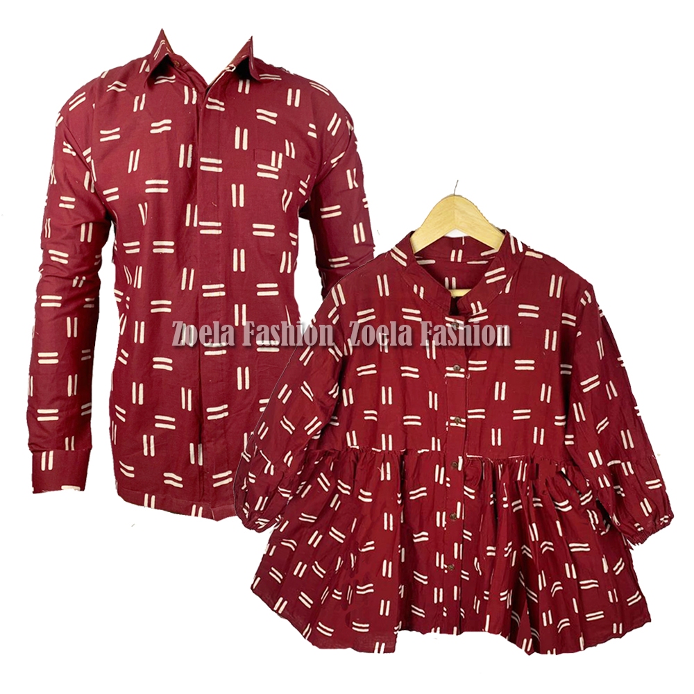 Couple Batik Seragam Batik Ayah Ibu Jumbo LD 120 130 140 Katun Halus Solo