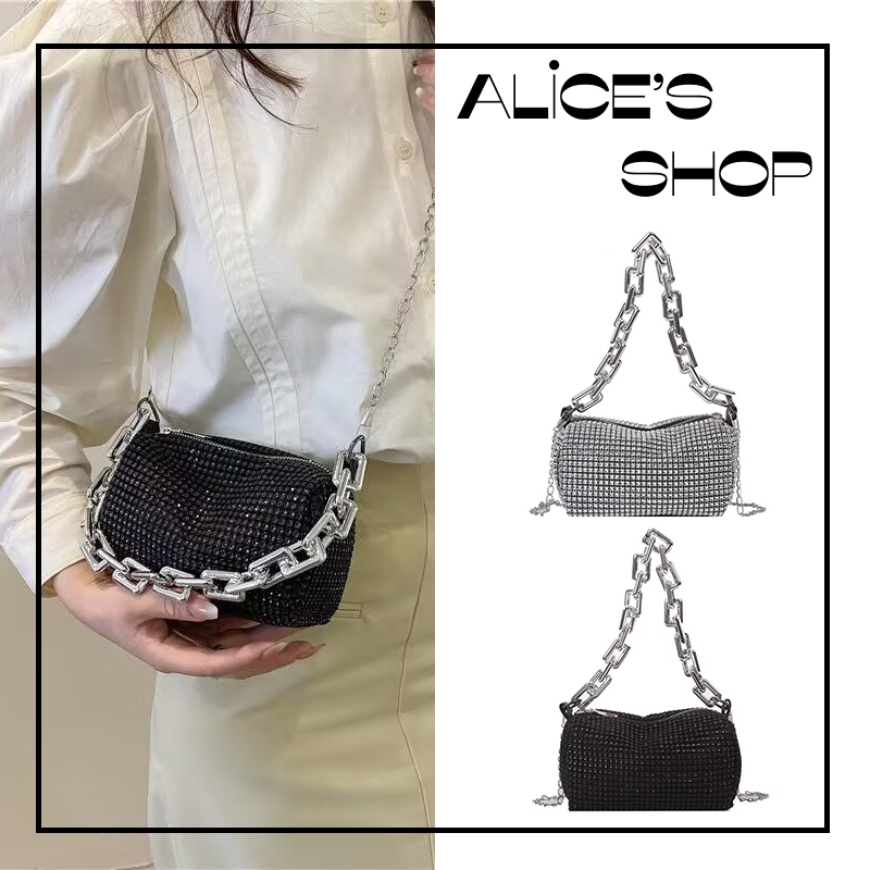 【READY】Tas Selempang Wanita Mini Bling Bling Import - Tas Bahu Slempang Wanita Fashion Korea - Tas P