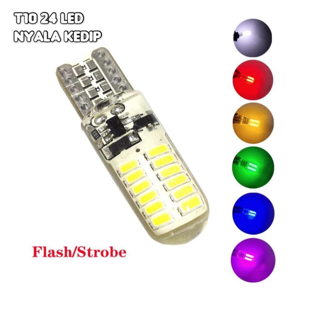 Lampu Senja Lampu Kota Led T10 24 Led 12V/24V Kedip Lampu Kota LED T10 24 LED 12 Volt 24Volt Kedip