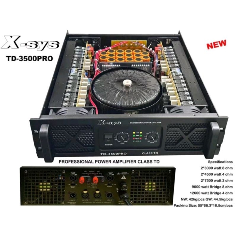 Power Amplifier TD 3500 PRO Power Amplifier Class TD X-sys